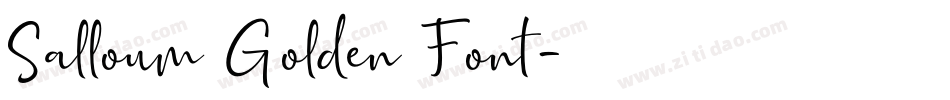Salloum Golden Font字体转换
